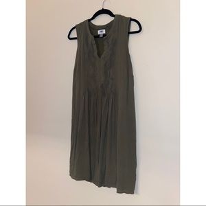 Sleeveless Olive Green Dress